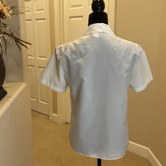 Vintage Rhapsody White Short Sleeve Embroidered Blouse - Picture 6 of 7
